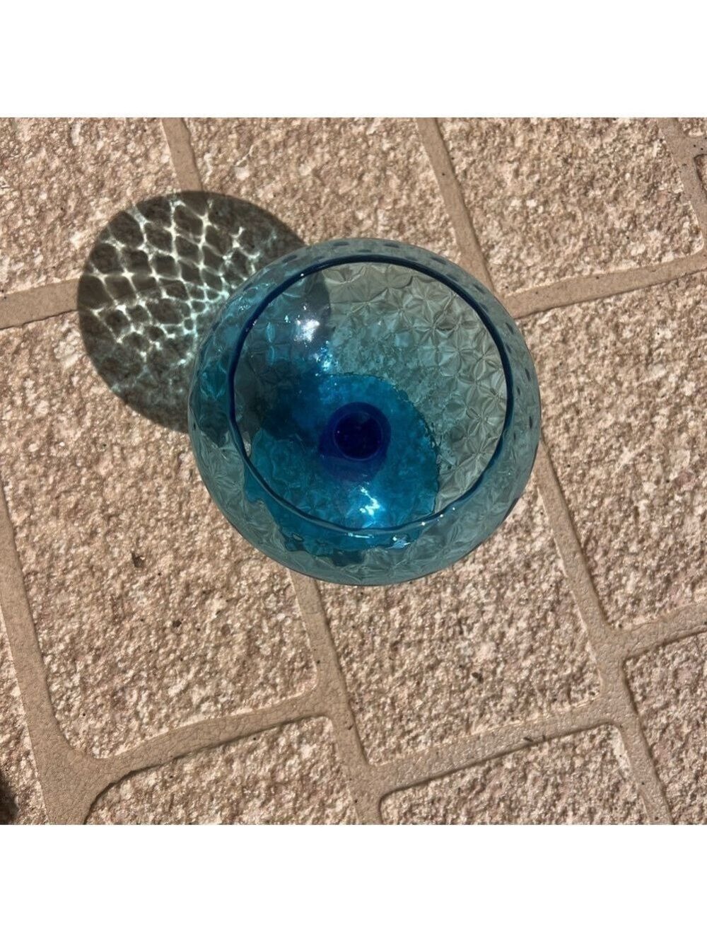 Blue bohemian optic compote - Picture 2 of 6